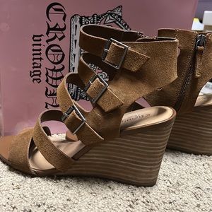 Women’s Suede wedge heels. Size 9